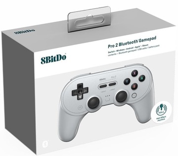 8BitDo Pro 2 Grey v2 Pad с эффектом Холла Bluetooth Android Apple ПК-переключатель