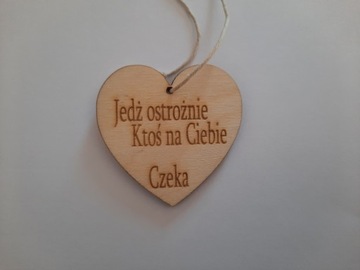 Сердце, подвеска для автомобиля из фанеры, гравированная надпись