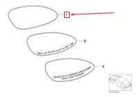 Bmw z4 roadster e85 передні ліва дзеркало зовнішнє скло 51167112585 Зі Шроту, фото thumb