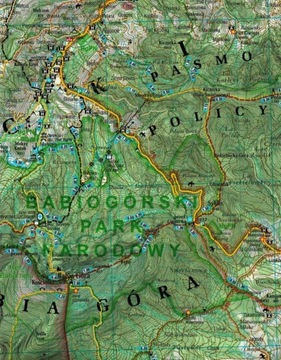 БЕСКИД-СЛЕНСКИЙ И ЖИВЕЦКИЙ ЛАМИНИРОВАННАЯ КАРТА ДЕМАРТ