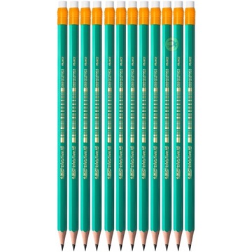 КПЛ. 12 ГРАФИТОВЫХ ШКОЛЬНЫХ КАРАНДАШЕЙ С ЛАСТИКОМ HB BIC