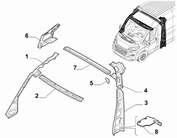 фото thumb №10, Ducato балка крыша 2014- усилитель крышные поддержка 1397174080
