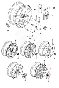 фото thumb №5, Крышка диски светлый хром vag volkswagen golf jetta bora оригинальный