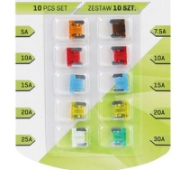 Купить Набор предохранителей плоских micro 10szt mini niski профиль, фото thumb