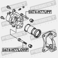 Febest 0474-h77upf шаровая опора направляющая, суппорт тормоза Киев, фото thumb
