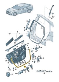 фото thumb №1, Прокладка двері зовнішня зад права audi a5 b8