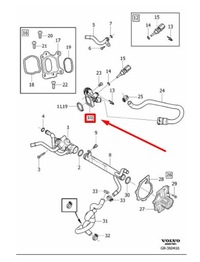 фото thumb №9, Корпус термостата volvo xc60 mk1 оригинальный 30751954