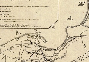 Stara Mapa polskiej sieci kolejowej 1921r. 90x90cm