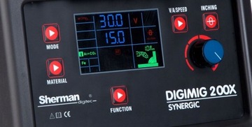 ПОЛУАВТОМАТИЧЕСКИЙ СВАРОЧНЫЙ АППАРАТ SHERMAN DIGIMIG 200X SYNERGIC MIG MAG MMA TIG 200A