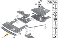 фото thumb №7, Bmw 6 f12 защита отсек двигателя element промежуточный 51758056414оригинальная
