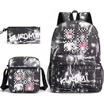 БОЛЬШОЙ НАБОР KUROMI РЮКЗАК А4 СУМКА НАБОР ЧЕХОЛА ДЛЯ КАРАНДАША