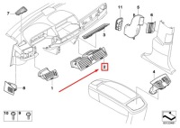 фото thumb №8, Bmw 7 e65 e66 e67 консоль средняя воздуховоды 64227007229 7007229 оригинальные