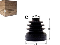 фото thumb №14, Захист шарнір привідного внутрішнього 79x86x20 febest 1915-x3t