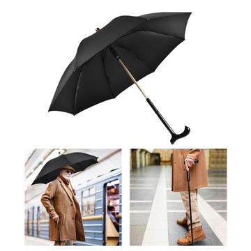 Parasol z laską Laski do chodzenia Parasol na kulach z czarnym klejem w kol