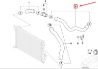 Mini cooper s r53 верхній патрубок радіатора 17127515501 оригінальний Київ, фото thumb