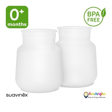 Suavinex Torebka silikonowa do butelki Zero Zero 180 ml woreczek 2 szt