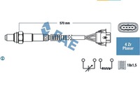 фото thumb №1, Fae лямбда-зонд количество проводов 4, 570mm chevr
