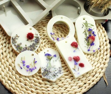 Forma silikonowa do zawieszek zapachowych i żywicy DIY 6 gniazd 2 wzory | B