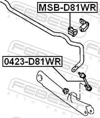фото thumb №3, Febest msb-d81wr подвеска, стабилизатор