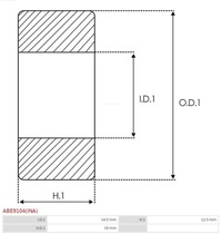 фото thumb №2, Підшипник голчастий стартер ford sce98 14.2x19.1