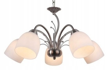 Lampa wisząca Alice 5 pł nikiel mat Żyrandol