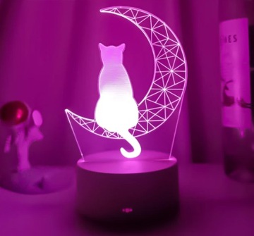 ночник луна кот с котом Пилотная комната