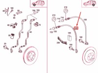 Купить Mb ml w166 rear правый brake износ датчик проводка harness a1645406510, фото thumb