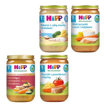 HiPP BIO OBIADKI po 9 miesiącu MIX 4x220g