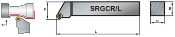 Нож токарный складной SRGCL-2020K12 20 мм
