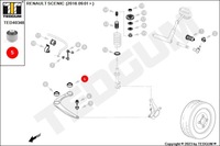 фото thumb №10, Втулка wah. renault megane 16- talisman 13- le/pr задня