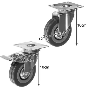 Malatec 22537 Колеса поворотные - комплект. 4 шт.