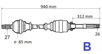 Привідний вал привідна renault clio 3 2.0 16v права t6115 8200444606 Ціна, фото thumb