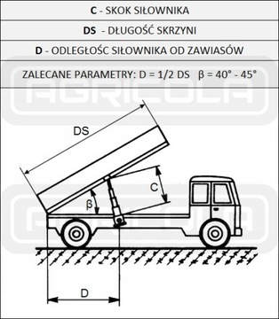 SIŁOWNIK TELESKOPOWY 75/3/700 ZK MOC HYDROLIDER