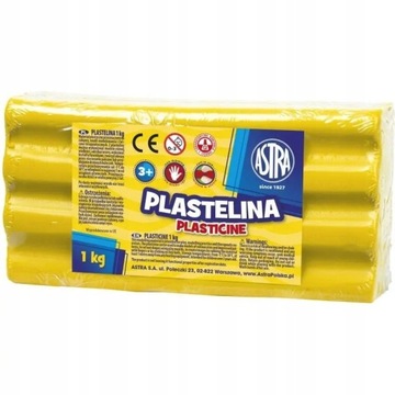 Plastelina Żółta Plastyczna ASTRA dla Dzieci 1kg