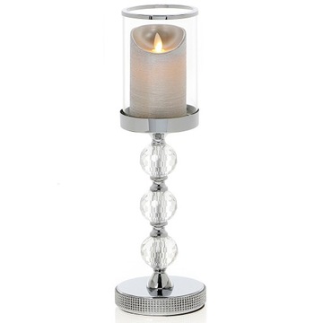 Серебряный подсвечник Glamour Lantern Chrome Crystal