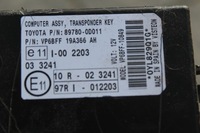 фото thumb №10, Набор стартовый бортовой компьютер замок зажигания ключ yaris ii lift 1.0 89661-0dd80