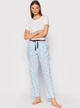 Tommy Hilfiger Тканые пижамные брюки с вышивкой Синие