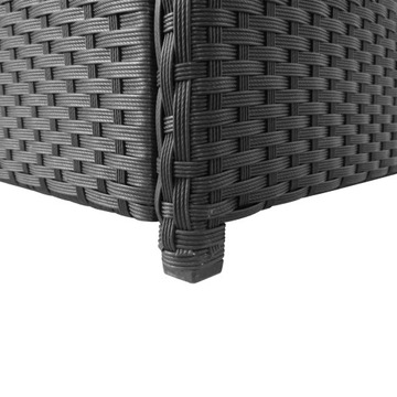 vidaXL Garden Box Черный 120 x 50 x 60 см PE Ротанг
