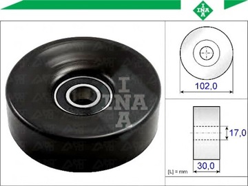 фото thumb №2, Ролик натягувач ремінь клиновий [ina]