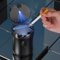 фото thumb №16, Пепельница автомобильная led корзина w место чашки хром