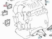 Купити Mercedes benz sl r230 подушка двигуна права a1132231404 оригінальна, фото thumb