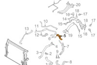 фото thumb №7, Porsche cayenne 9pa wąż радиатора wody новый оригинальный 95510632300