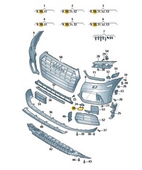 фото thumb №1, Заглушка розпилювача фара ліва audi q5 оригінал od aso