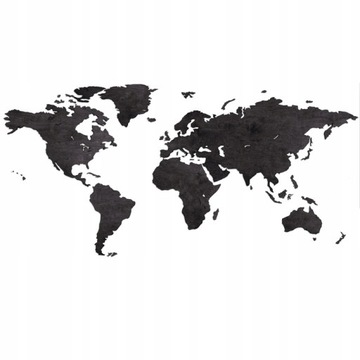 Mapa świata drewniana mapka z granicami z drewna Sikorka 180x90cm pakiet XL