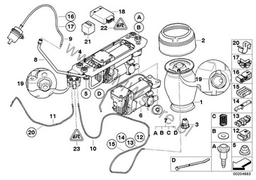 фото thumb №13, Bmw 5 e61 реле компресора підвішування пневматичного рівень ehc 8373700