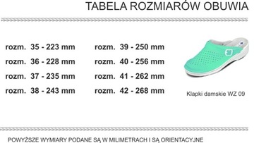 SKÓRZANE KLAPKI MEDYCZNE DAMSKIE 39