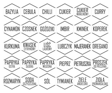 НАКЛЕЙКИ для специй ЭТИКЕТКИ для баночек для специй БАНКА 30 шт 4 см.
