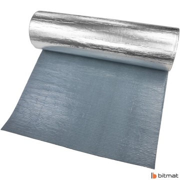 фото thumb №11, Aluminowa пленка коврик шумопоглощающая з klejem 3mm экран zagrzejnikowy пена