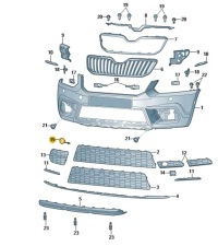 фото thumb №1, Заглушка фаркоп буксировочный перед skoda yeti polift