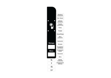 Konica Minolta Bizhub C258/C308 Наклейка на панель